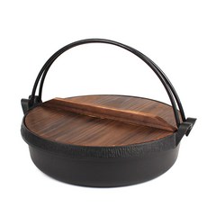 IH感應爐適用木蓋鑄鐵壽喜燒鍋, 26厘米, 單色