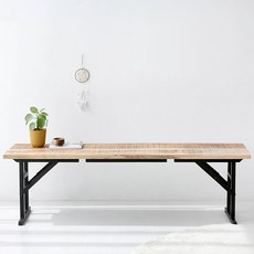 마켓비 PECRE 빈티지 접이식벤치 150X35 PC0130BC, 내추럴