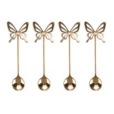 FLaITO 蝴蝶造型茶匙, 金子, 4個