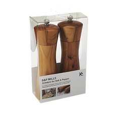 ANZO home 鹽研磨器 胡椒研磨器, 2個