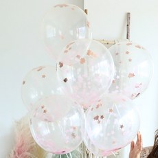 모던믹스 스타 컨페티 풍선세트, 로즈골드, 1세트