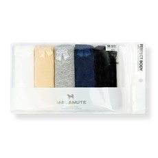 MALAMUTE The Cotton Daily Briefs 女款素色蝴蝶結內褲 5件組, 黑色、灰色、米色、海軍藍、白色