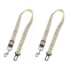 I Love Car寵物車用牽繩安全帶, 綠豹, 2個