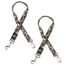 I Love Car寵物車用牽繩安全帶, 綠色軍事, 2個