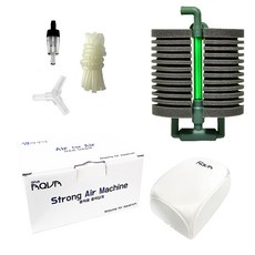 SAMAQUA Reglas 雙層海綿過濾器 LS-L + 2 件套 無噪音氧氣裝置 全套隨機出貨, 3W, 1套