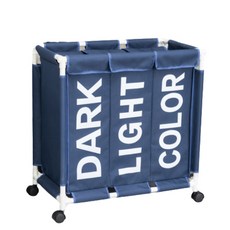 折疊收納置物籃 L102, 藍色, 1個