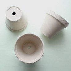 MORIANN 德國標準型花崗岩陶盆3入組, 奶油米色, 1個