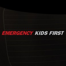 1AM 차량용 스티커 10 EM KIDS 라인, 레드, 1개