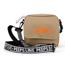 peeps tiny logo 斜揹包, 米色