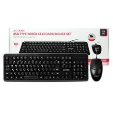 FOR LG 有線鍵盤鼠標套組 + Kiskin, LGC-CKB08, 黑色的