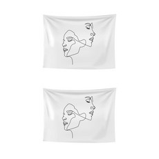 윰스 패브릭 포스터 인테리어 100cmX75cm 2개, 얼굴라인