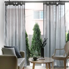 Rainbow House Lydia 大窗窗簾 M 2入, 淺灰色