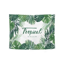 윰스 彩色插畫布質海報 熱帶葉子 100cmX75cm 1入