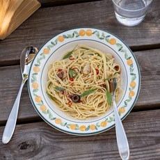 DECOVIEW 橘子印花義大利麵碗, 橙色+綠色+綠色+灰色, 1個