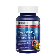 naturalplus Omega3 1200mg+維生素D膠囊, 1罐