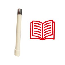 DESIGN AGIT Milky 長版 Large 閱讀印章, 混色, 紅色, 1個