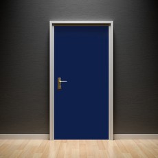 로즈로사 현관문 시트지, 남색, 100 x 210 cm