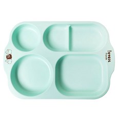 아이별프렌즈 옥수수 키즈 런치 플레이트 식판, 민트, 1개