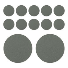 FLaITO 壓紋圓形矽膠杯墊 12入, 灰色的