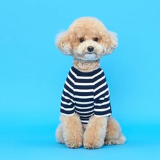 Flot 標準狗狗羅紋T恤, 海軍藍