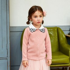 BABIDIBOO HOUSE 女童絲帶領開襟衫