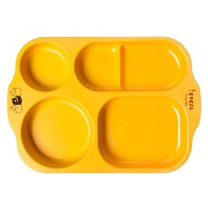 아이별프렌즈 옥수수 키즈 런치 플레이트 식판, 옐로, 1개