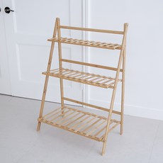 꾸미까 원목 인테리어 화분받침대 + 모종삽 3종, 내츄럴, 3단