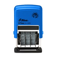 Shiny 日期印章 日戳 A-400, 隨機發貨, 藍紫色