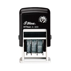 Shiny 回墨日期印章 S-300, 隨機發貨, 墨水顏色