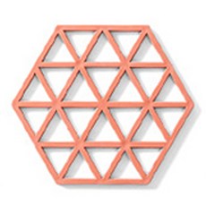 TP 육각 단열 실리콘 코스터 냄비 받침대 A, 핑크, 1개