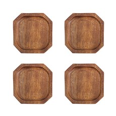 ERATO 木切杯墊 4p, 混色