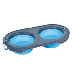 파스텔펫 트윈 접이식 휴대용식기 Free, 블루, 1개