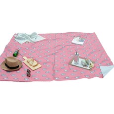 Heim&Heim棋盤熊野餐墊, 暖粉色+黑色