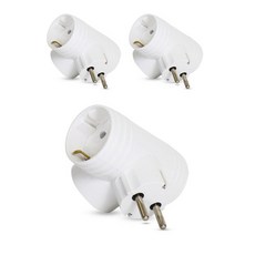 Office&Factory T型3插壁插插頭, 3個