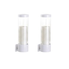 아리코 종이컵 디스펜서 1구 벽걸이형 S, 화이트, 2개