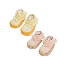 STARDOOR 孩童荷葉邊粉彩學步鞋2入組