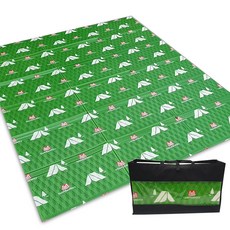 COMMANDO 大型山脈圖案雙面塗層露營墊, 混合顏色