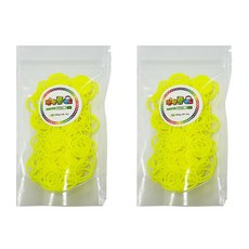 펀펀룸밴드 알록달록 나만의 팔찌만들기, 네온옐로우레몬, 2개