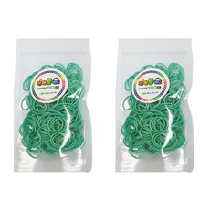 펀펀룸밴드 알록달록 나만의 팔찌만들기, 메탈릭그린, 2개