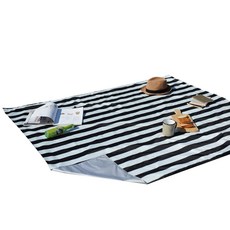 Heim & Heim 黑色條紋野餐墊, 黑色 + 白色