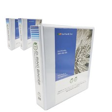 Eco PP環保PP D環活頁夾 3孔 5cm A4, 白色, 3個