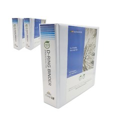 Eco PP環保PP D環活頁夾 3孔 7cm A4, 白色, 3個