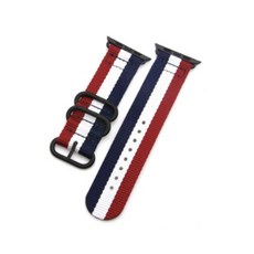 apent Apple Watch Ultra 9 8 SE 7 6 5 4 3 相容 NATO 錶帶 42/44/45/49mm, 紅色線條, 1個