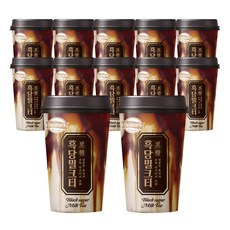 덴마크 흑당 밀크티, 250ml, 12개