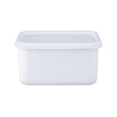 HAKOYA 長方形琺瑯保鮮盒 白色, 深型保鮮盒 M, 1個