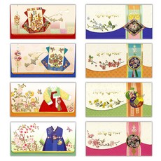 韓式紅包袋 8入組, 混色, 1套