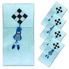 高級零錢袋 S1, 天藍色, 5入