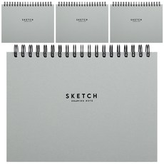 POPO FANCY 素描筆記本 130g 灰色 65 張, 260 x 189 毫米, 4個