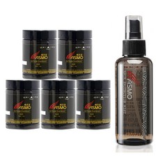 ASMO 髮際線修飾粉 15g 5入+護髮噴霧 150ml, 深棕色, 1組