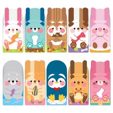 微笑動物明信片 1425 套 10, 混色, 10套